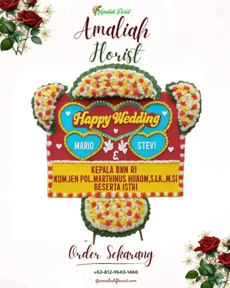 Papan Bunga Pernikahan Kutamanggu